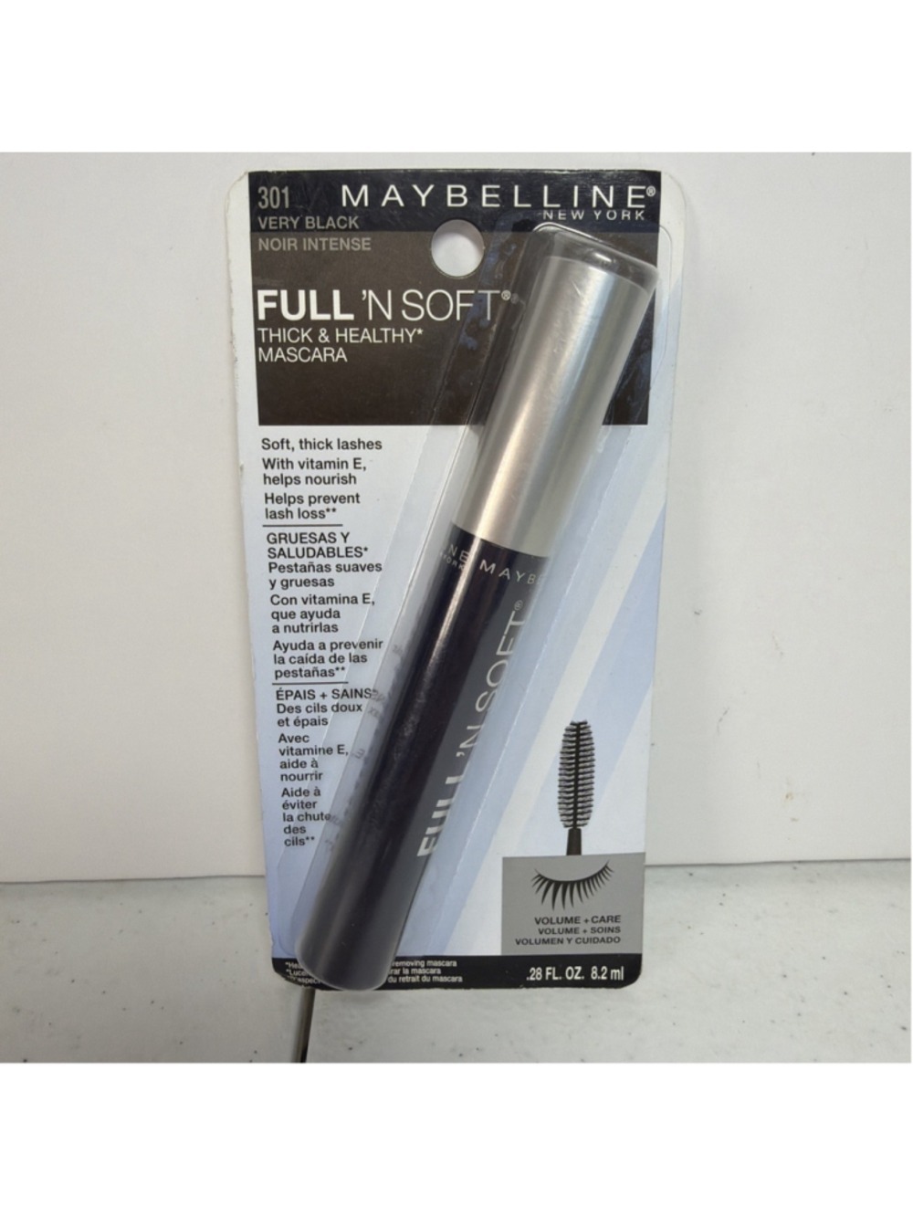 Maybelline Full ’N Soft Mascara 301 Very Black Thick & Healthy NEW